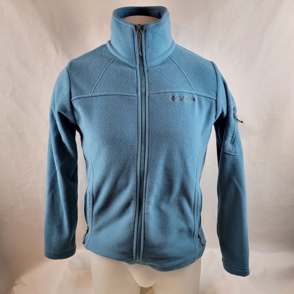 Columbia Jacket Womens Blue Fleece Full Zip Pockets Outdoors Gorpcore Light